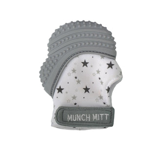 Munch Mitt - Mint Green - Triangles Pacifiers & Teethers Malarkey Kids Grey Star