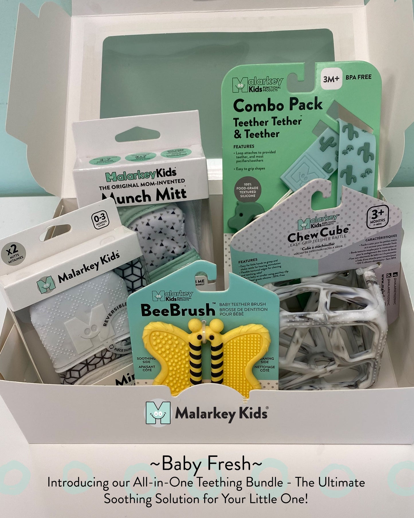 Teething Bundle Gift Pack - Baby Fresh Bundle Malarkey Kids 