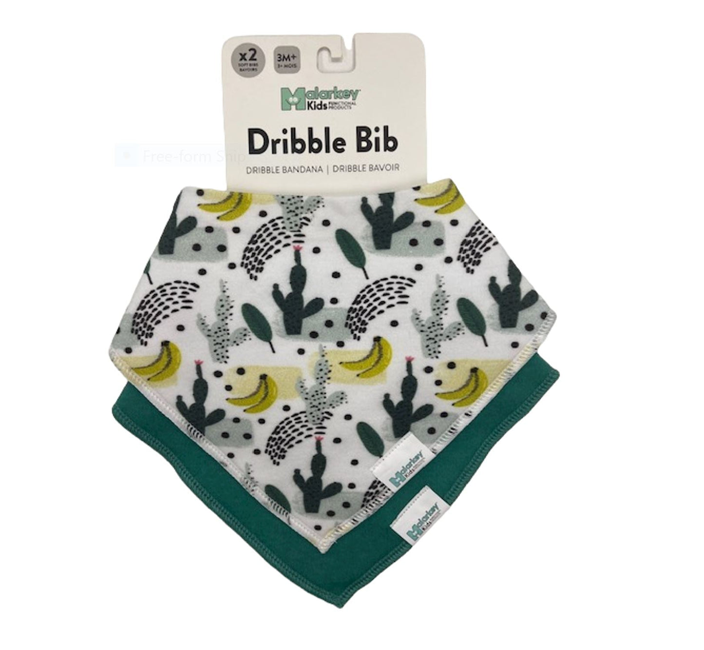 Dribble Bib - Cactus Banana/Green Malarkey Kids 