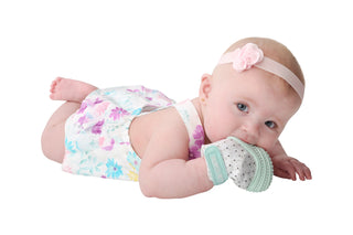 Munch Mitt - Mint Green - Triangles Munch Mitt Malarkey Kids