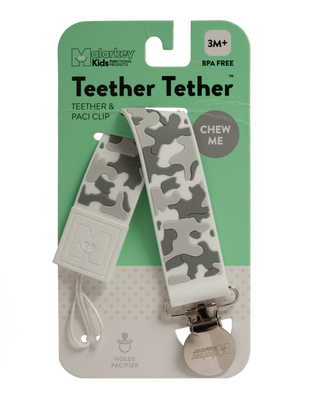 TEETHER TETHER - GREY CAMO Teether Tether Malarkey Kids
