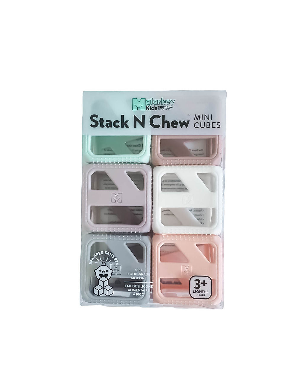 Stack N Chew - Mini Cubes - Pastel Stack N Chew Malarkey Kids 