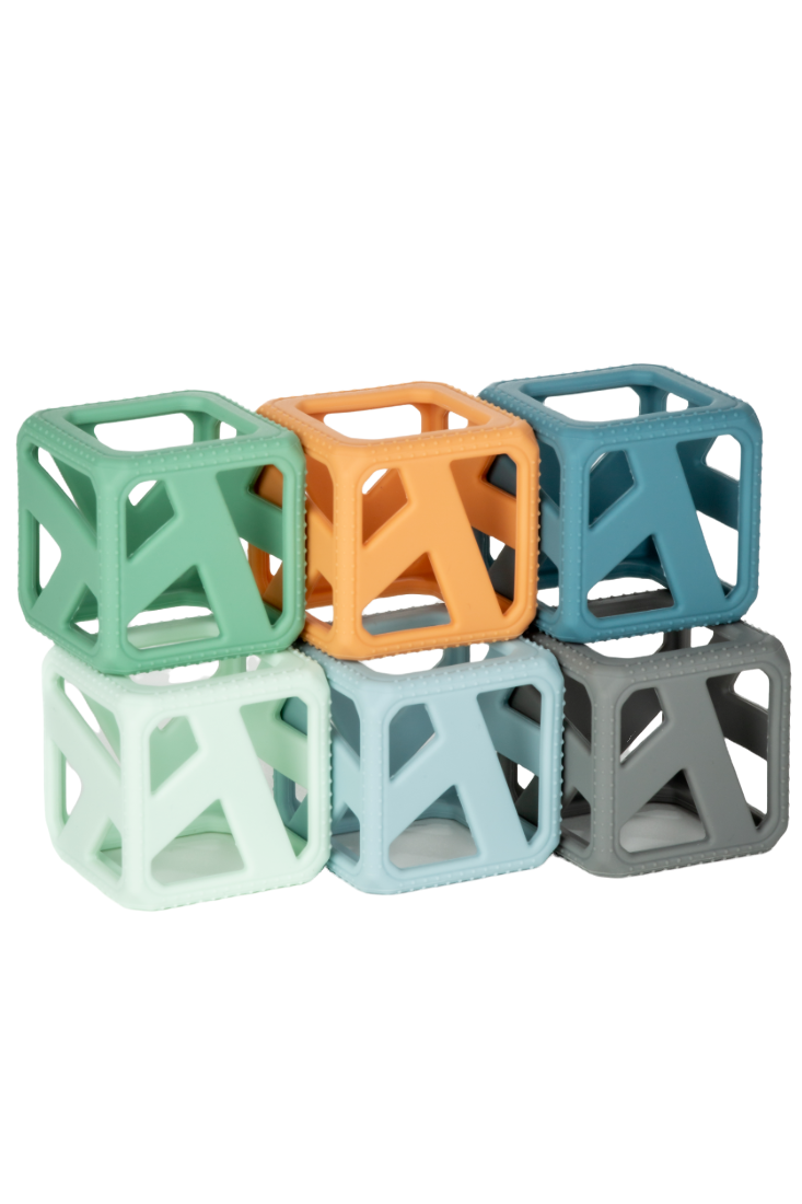 Stack N Chew - Mini Cubes - Earthy Stack N Chew Malarkey Kids 