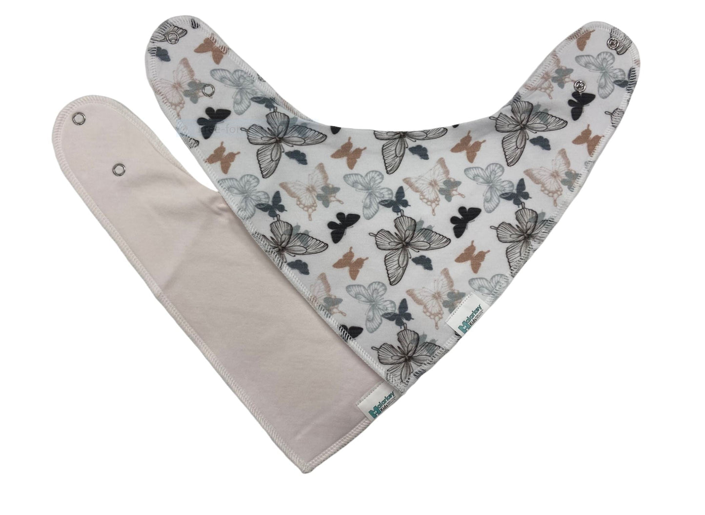 Dribble Bib - Butterflies/Pink Malarkey Kids 