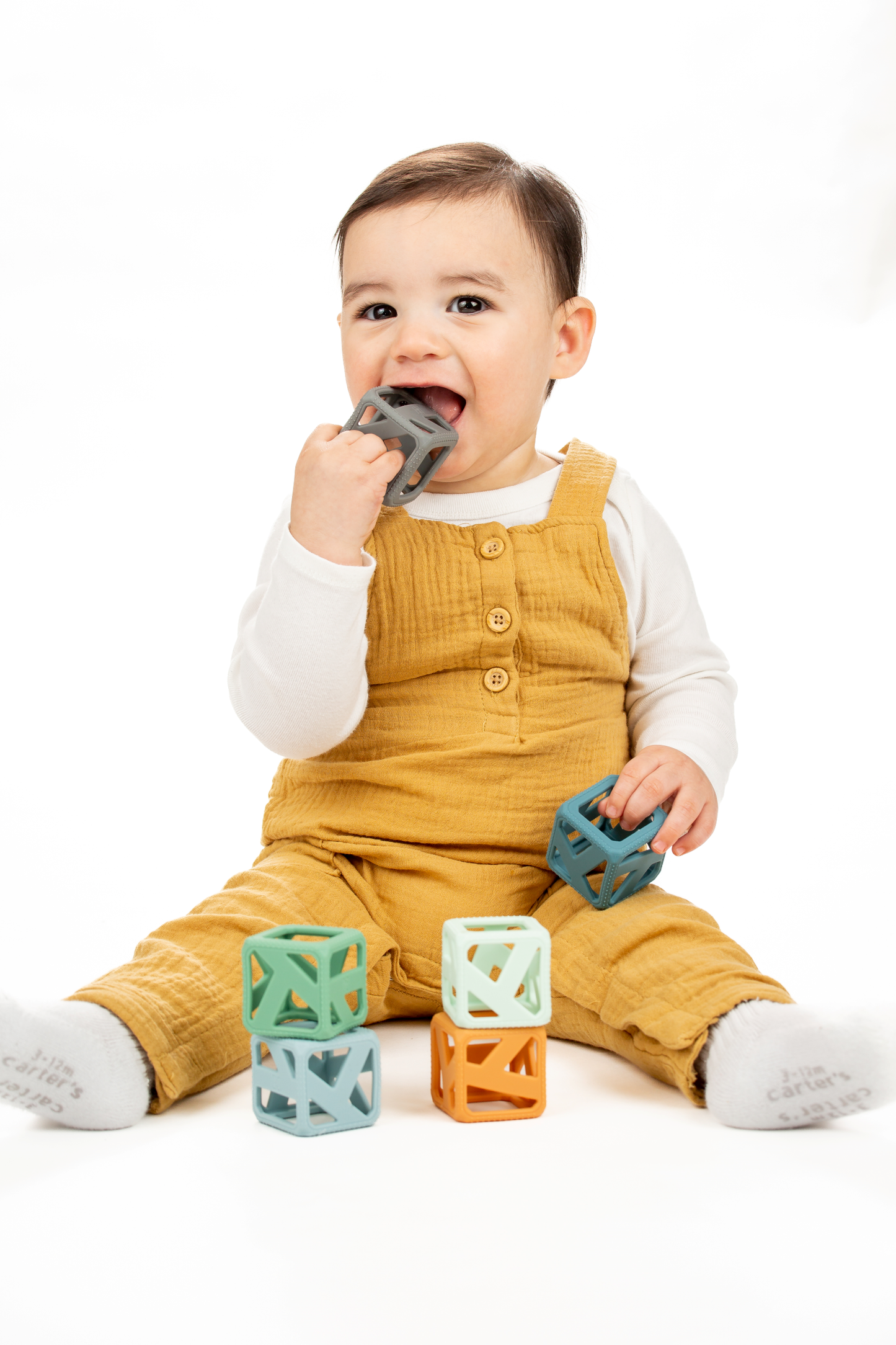 Stack N Chew - Mini Cubes - Earthy Stack N Chew Malarkey Kids 