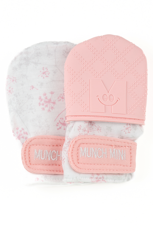 Munch Minis - Teething & Anti-scratch mitts - Floral Wishes Pacifiers & Teethers Malarkey Kids 