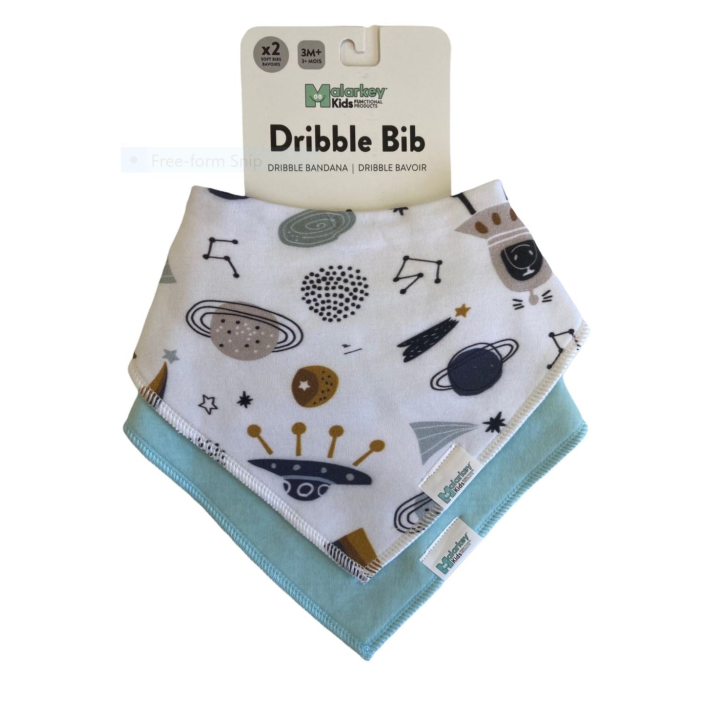 Dribble Bib - Outer Space/Light Blue Malarkey Kids 