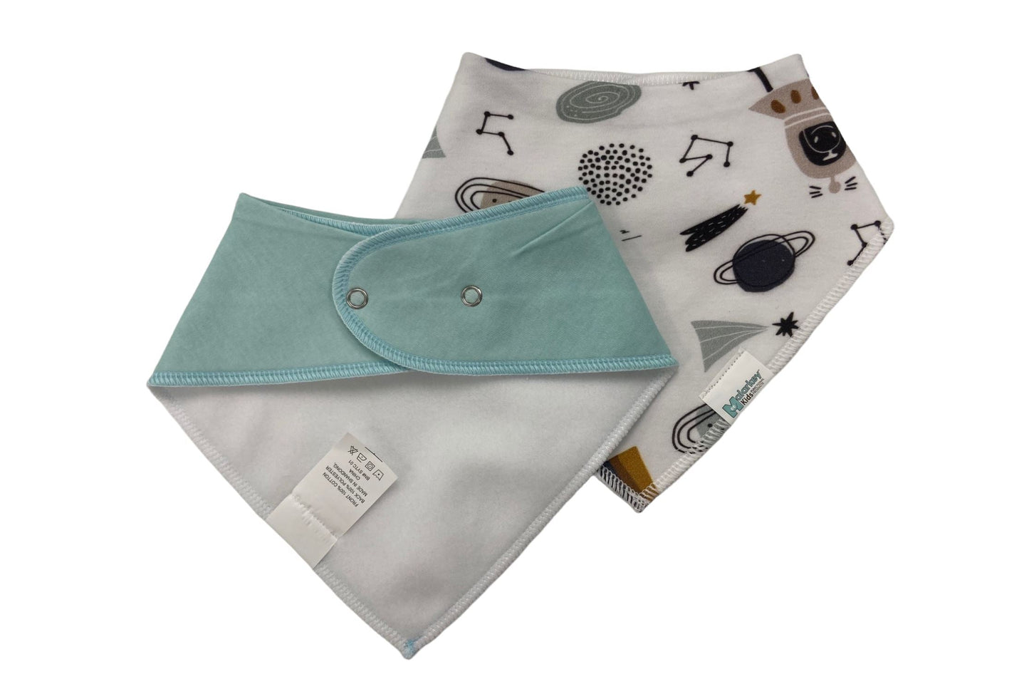 Dribble Bib - Outer Space/Light Blue Malarkey Kids 