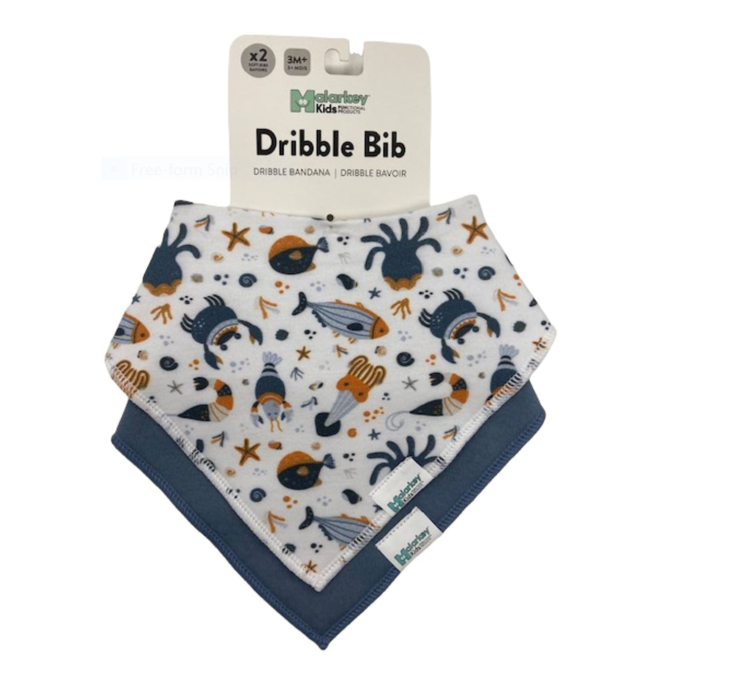 Dribble Bib - Under the Sea/Dark Blue Malarkey Kids 