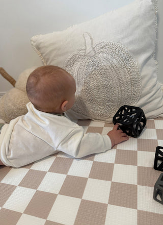 Halloween Baby Photoshoot Ideas: Black Chew Cube & Monochrome Stack n Chew