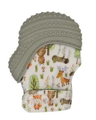 Munch Mitt- Grey Woodland Pacifiers & Teethers Malarkey Kids 