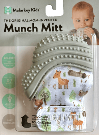 Munch Mitt- Grey Woodland Pacifiers & Teethers Malarkey Kids 