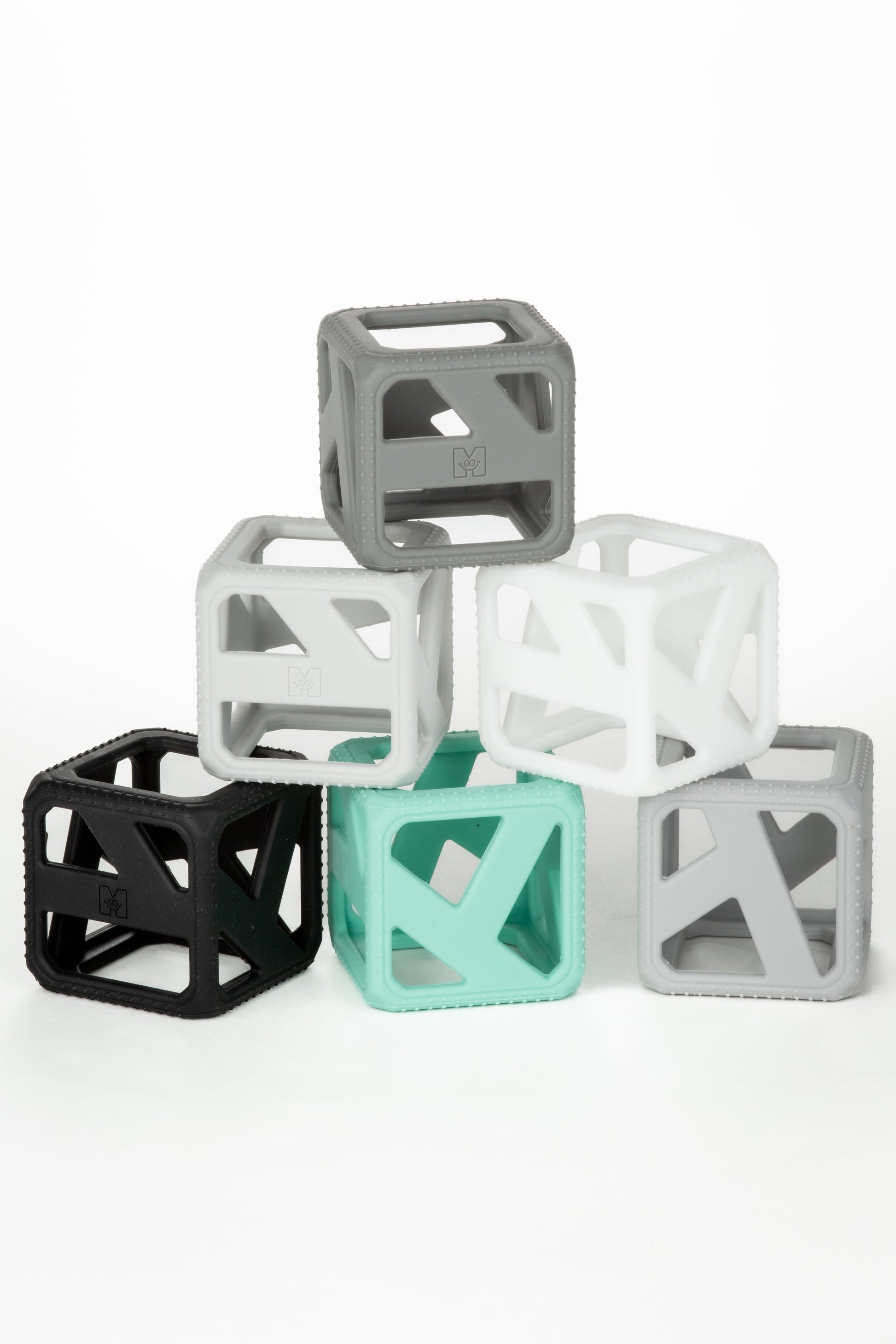 Stack N Chew - Mini Cubes - Earthy Pacifiers & Teethers Malarkey Kids Monochrome 