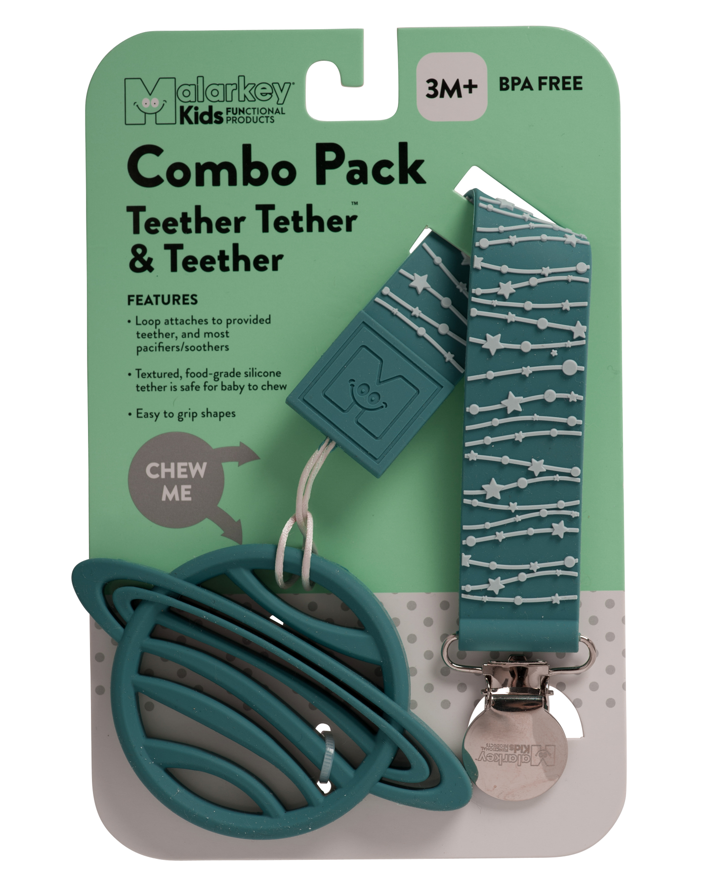 Teether Tether & Teether - Stars & Saturn Teether Tether & Teether Malarkey Kids 