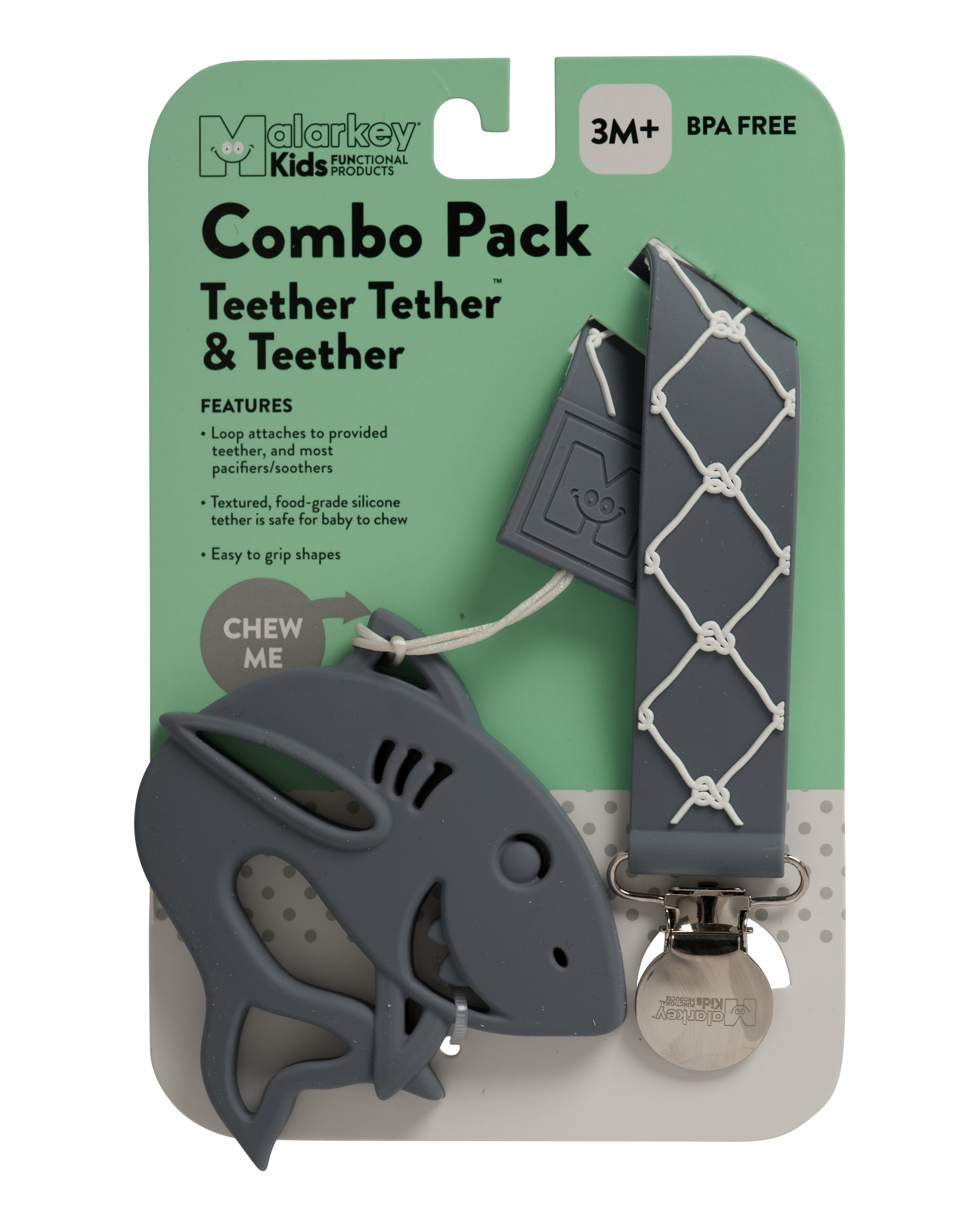 Teether Tether & Teether - Nautical & Baby Shark Teether Tether & Teether Malarkey Kids 