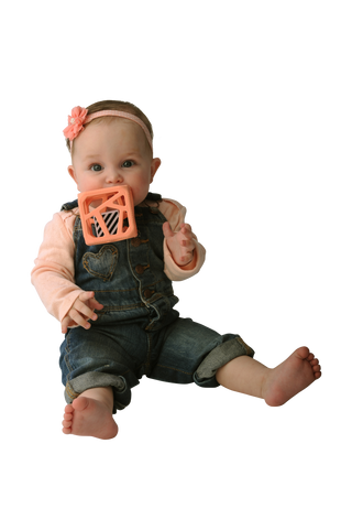 Chew Cube - Peachy Pink Chew Cube Malarkey Kids 