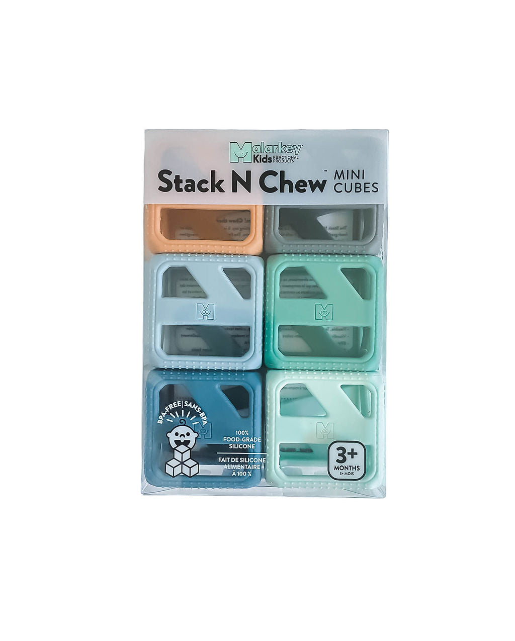 Stack N Chew - Mini Cubes - Earthy Stack N Chew Malarkey Kids 