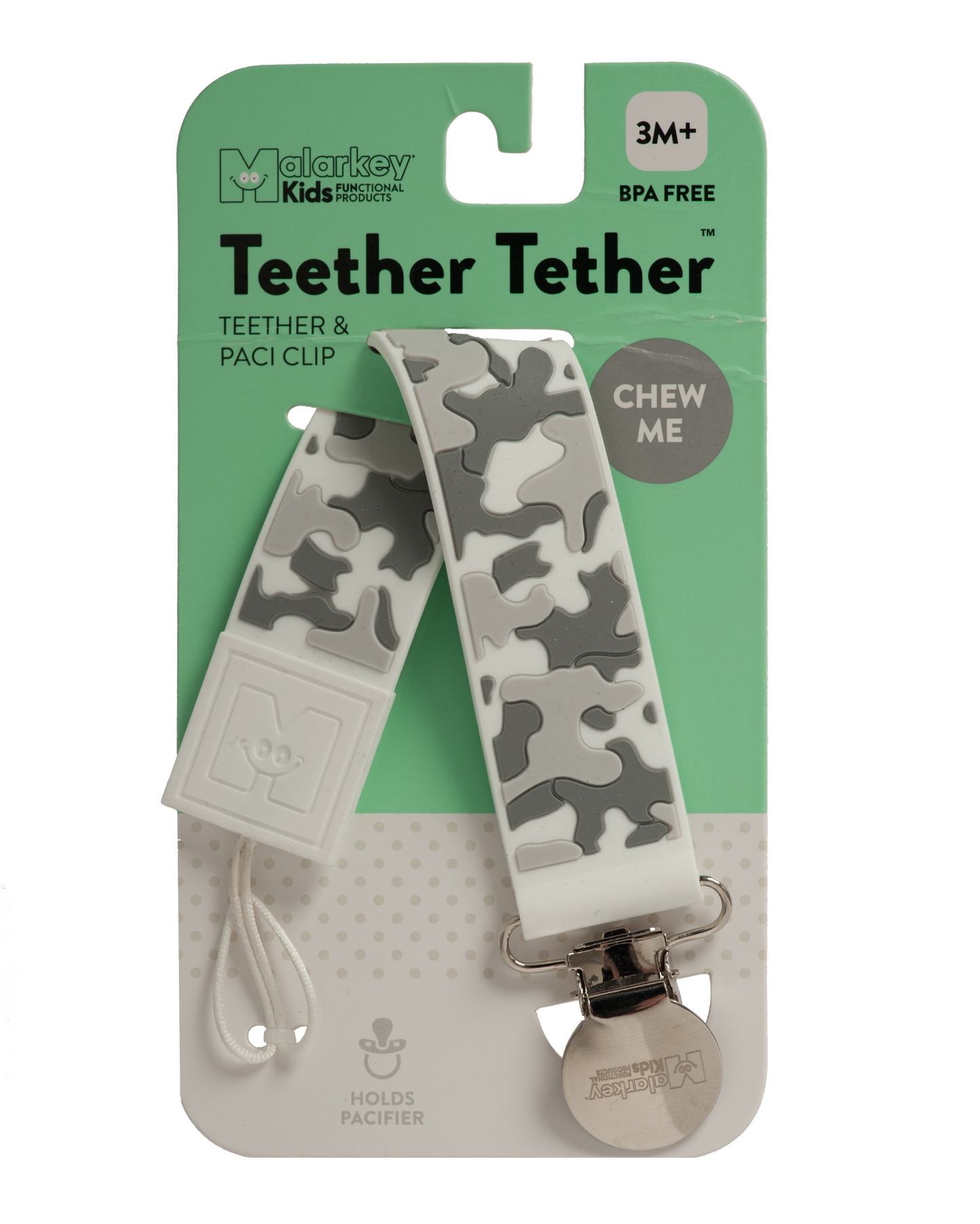 TEETHER TETHER - GREY CAMO Teether Tether Malarkey Kids 