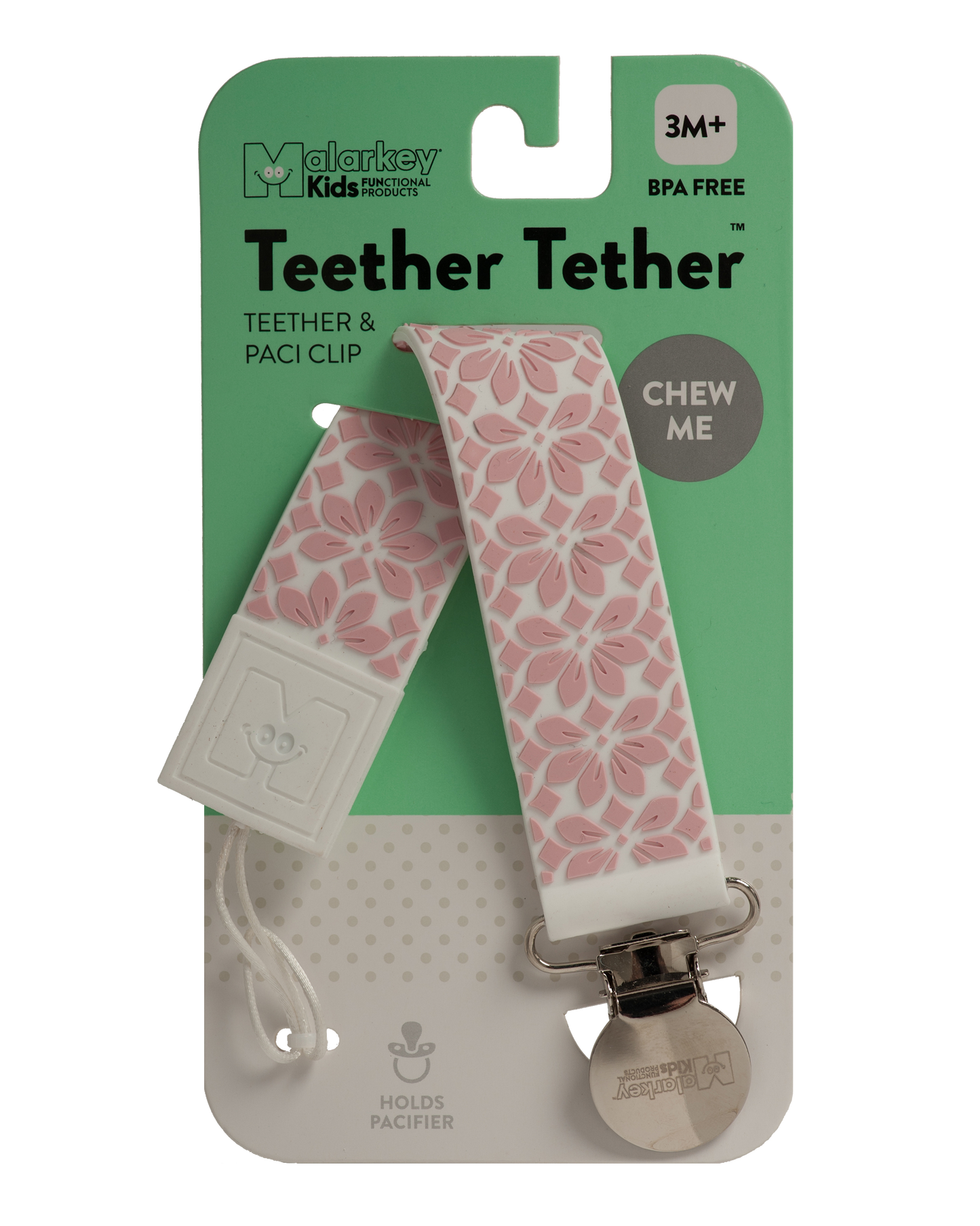 TEETHER TETHER - PINK FLORAL Teether Tether Malarkey Kids 