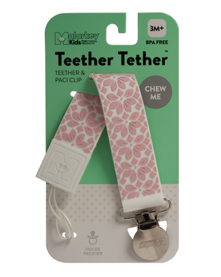 TEETHER TETHER - PINK FLORAL Teether Tether Malarkey Kids 