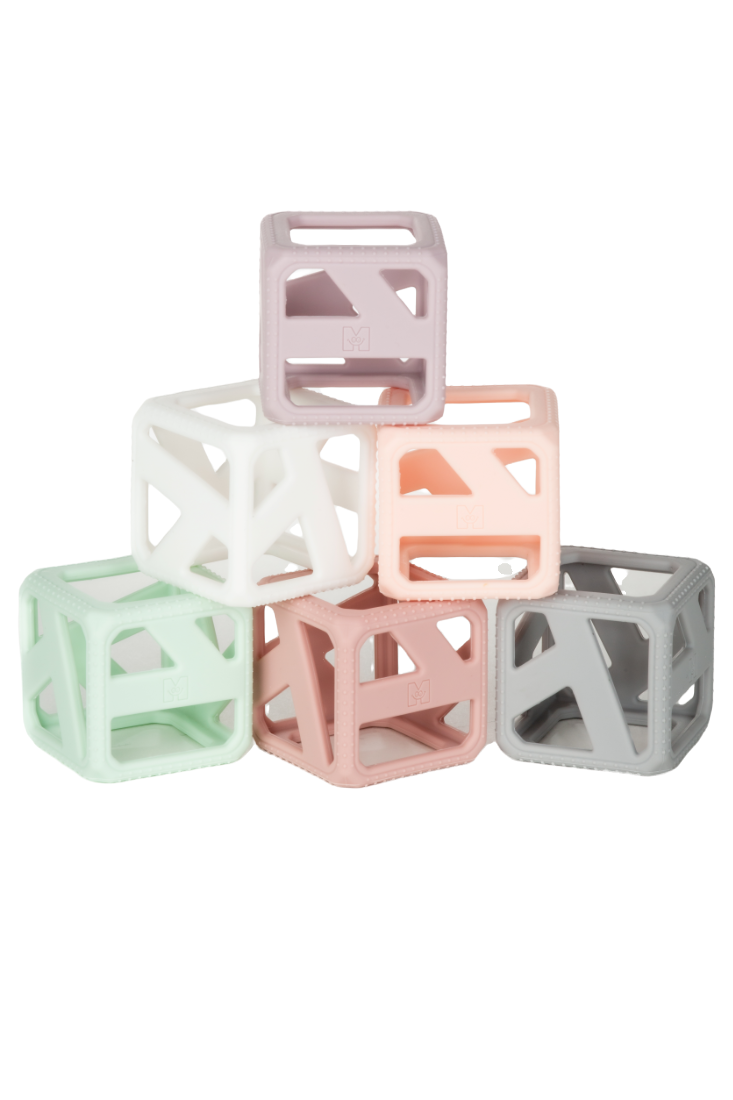 Stack N Chew - Mini Cubes - Pastel Stack N Chew Malarkey Kids 