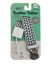 TEETHER TETHER - BLACK AND WHITE CHEVRON Teether Tether Malarkey Kids 