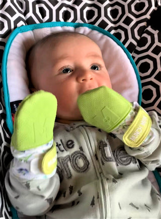 Munch Minis - Teething & Anti-scratch mitts - Dino Pacifiers & Teethers Malarkey Kids 