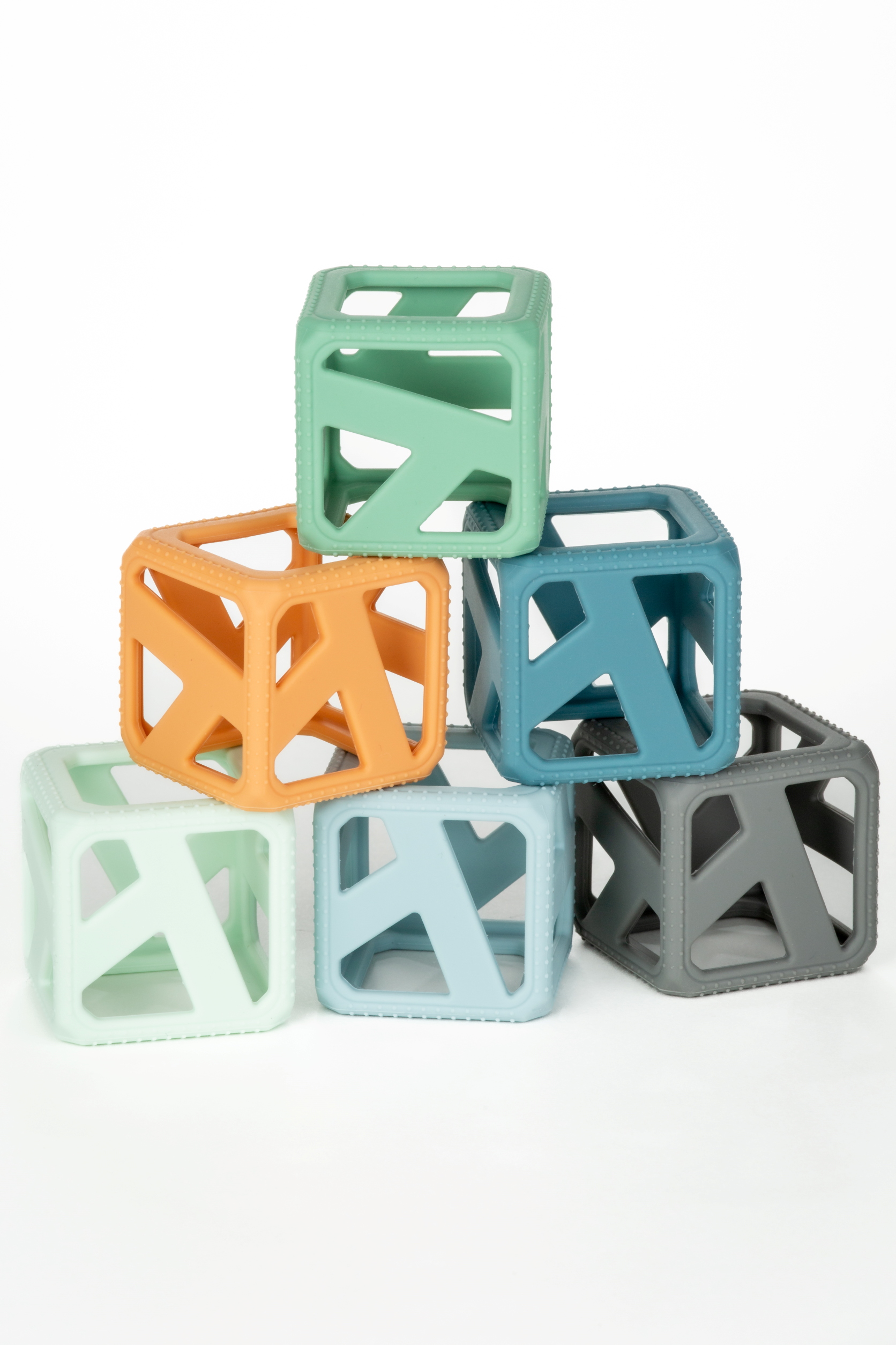 Stack N Chew - Mini Cubes - Earthy Stack N Chew Malarkey Kids 