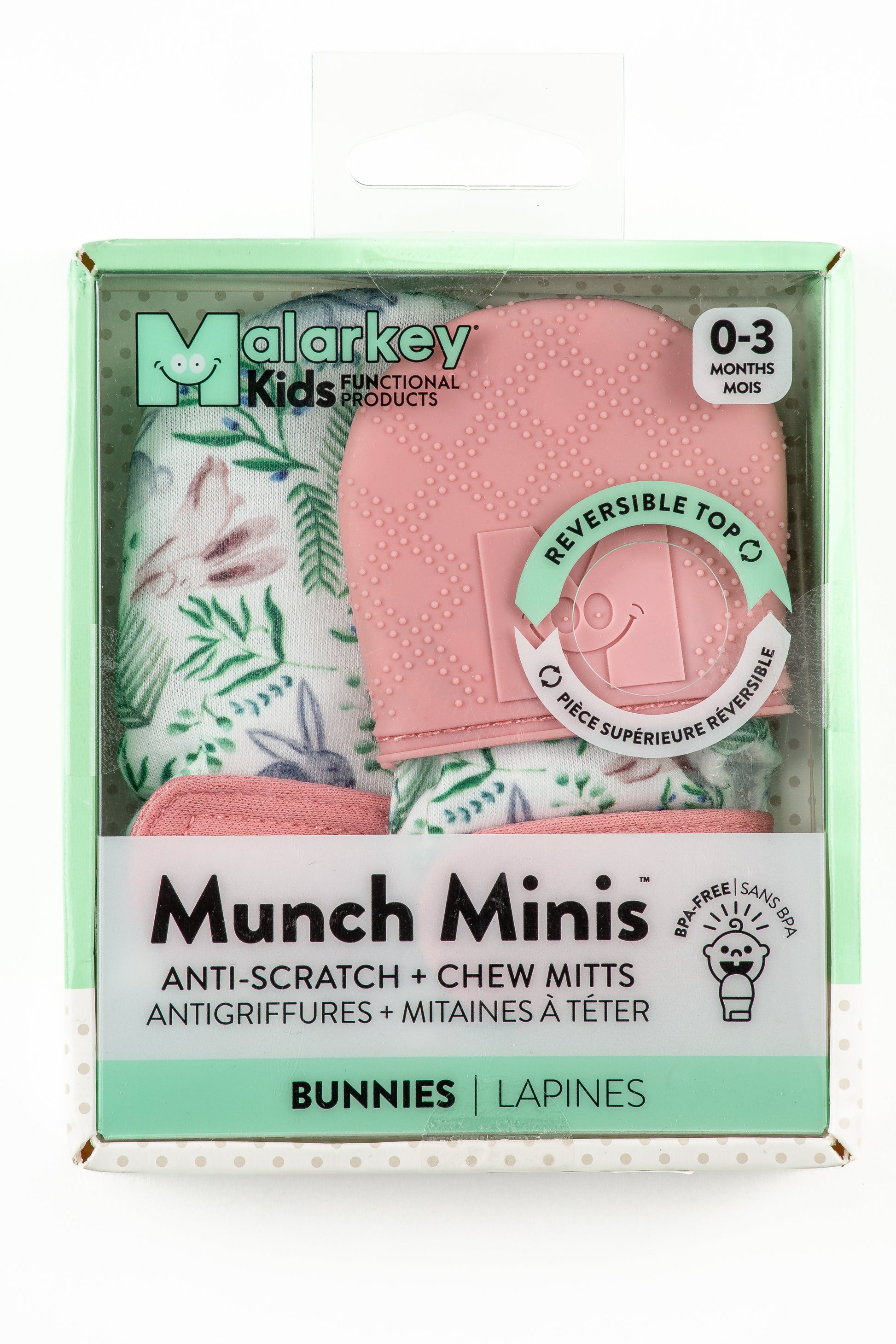 Munch Minis - Teething & Anti-scratch mitts - Bunnies Pacifiers & Teethers Malarkey Kids 