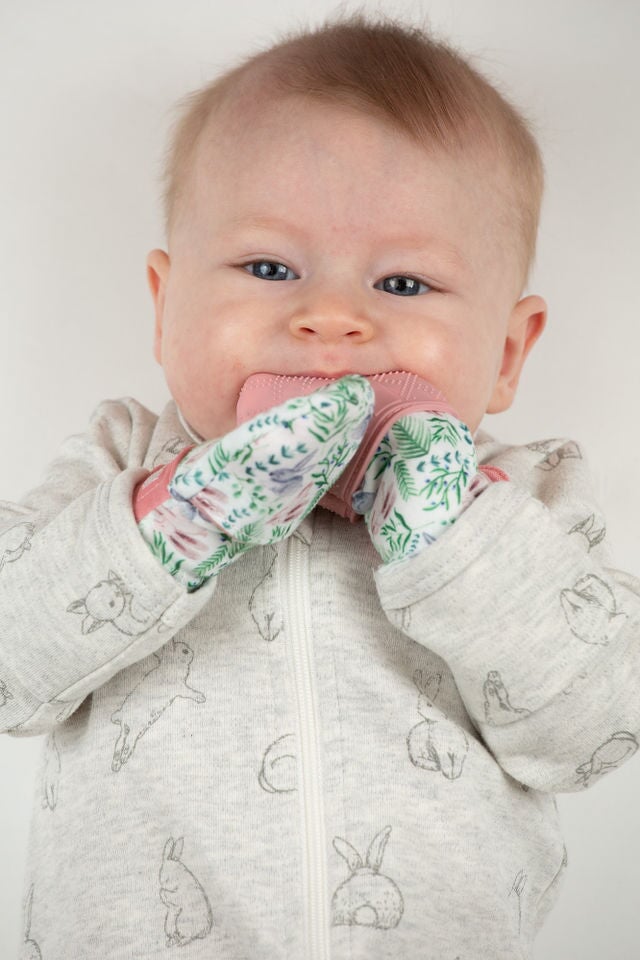 Munch Minis - Teething & Anti-scratch mitts - Bunnies Pacifiers & Teethers Malarkey Kids 