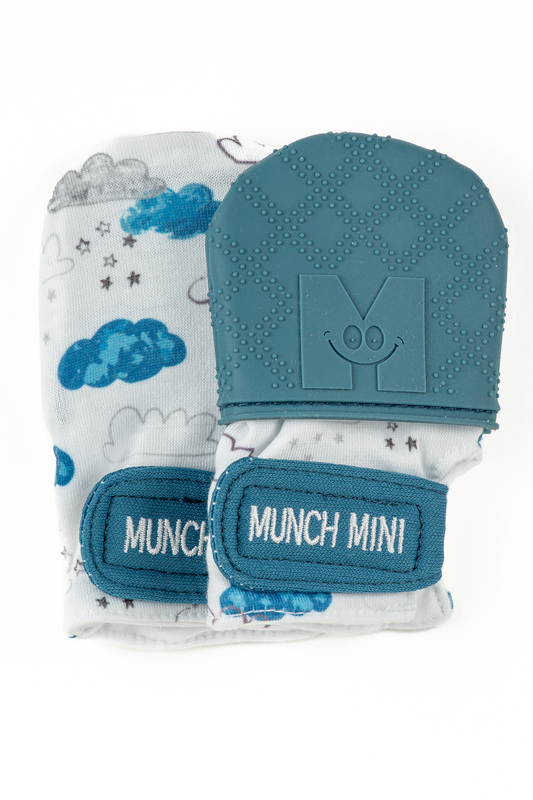 Munch Minis - Teething & Anti-scratch mitts - Clouds Pacifiers & Teethers Malarkey Kids 