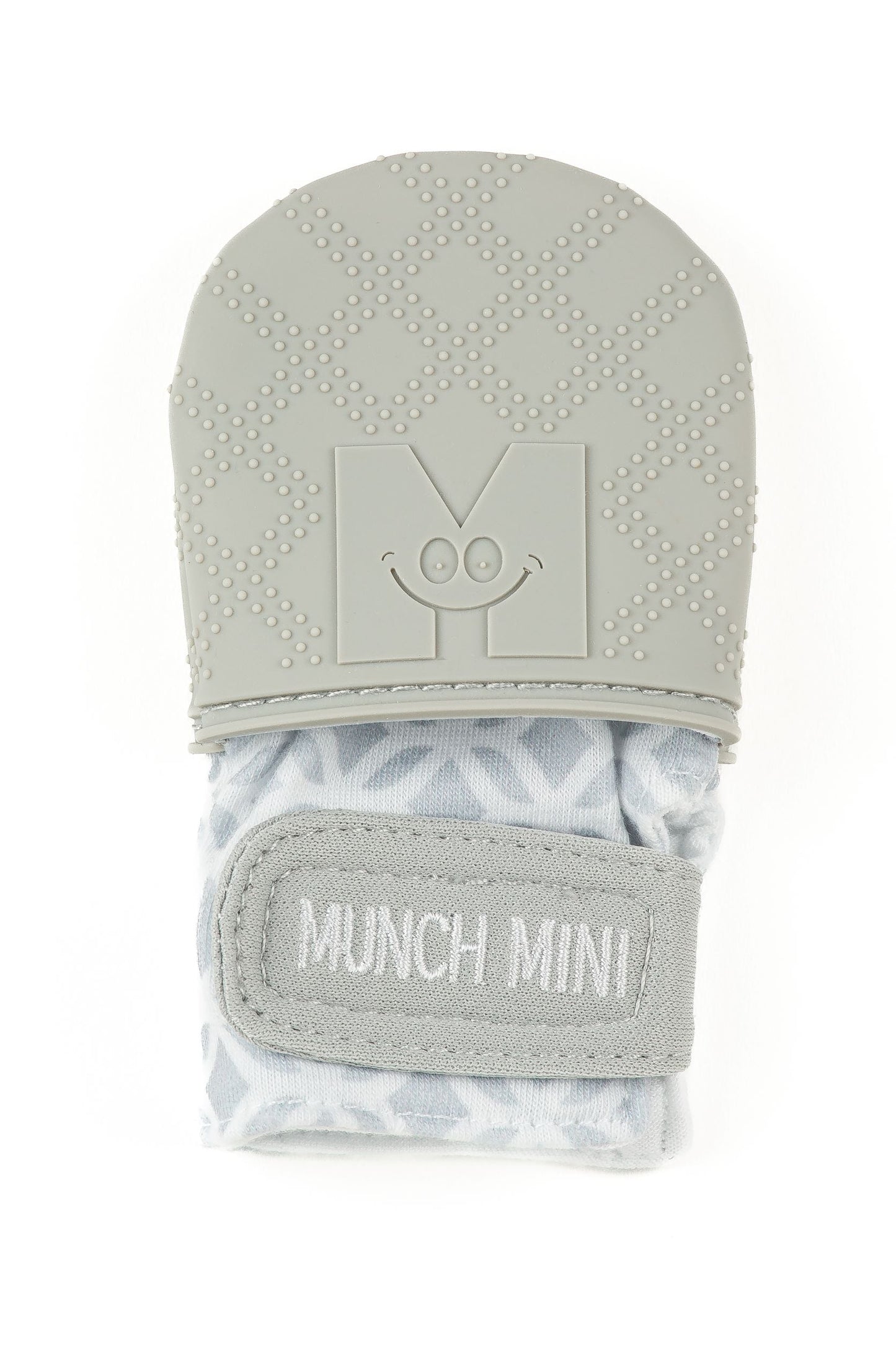 Munch Minis - Teething & Anti-scratch mitts - Grey Geo Pacifiers & Teethers Malarkey Kids 