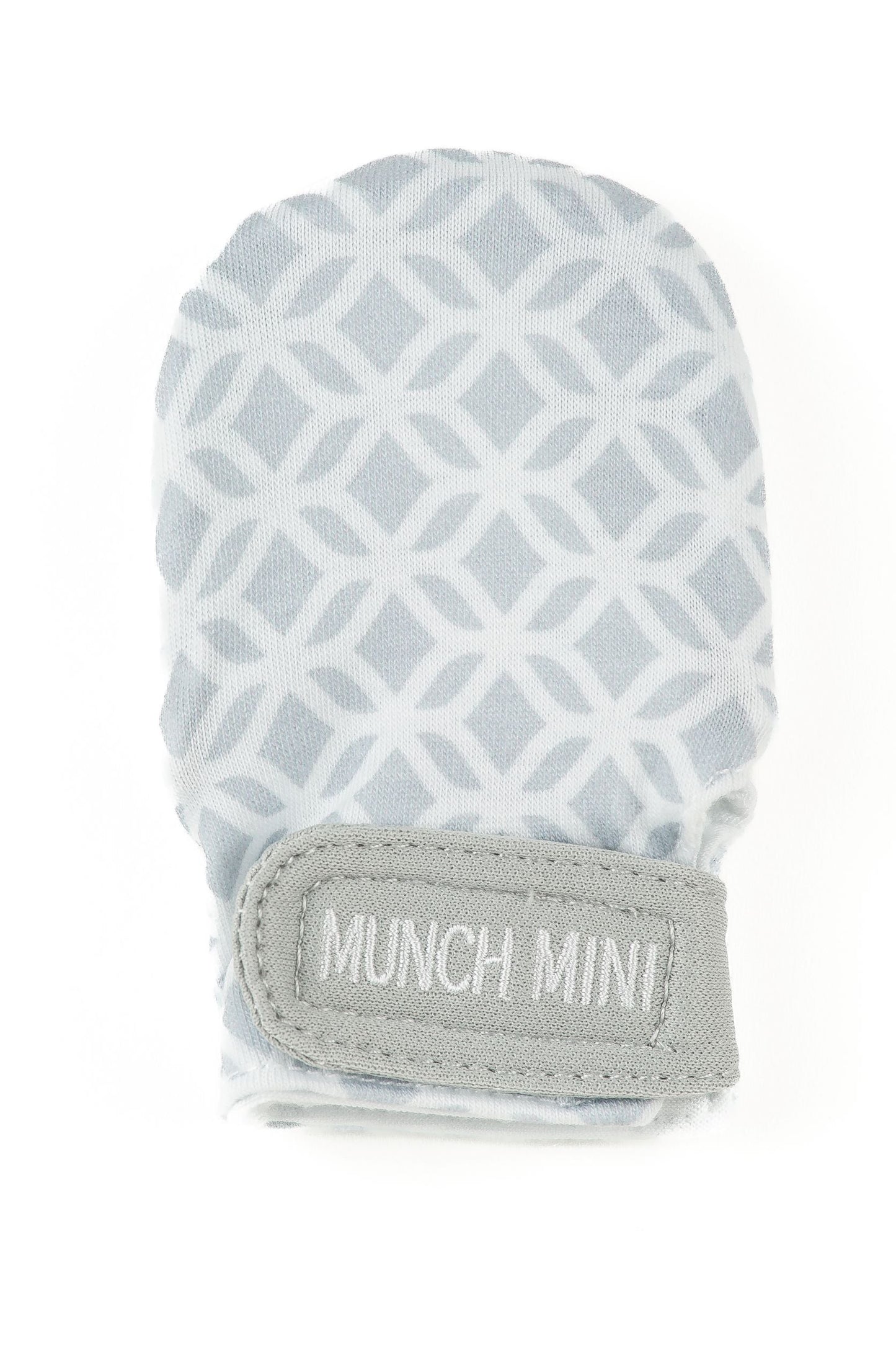 Munch Minis - Teething & Anti-scratch mitts - Grey Geo Pacifiers & Teethers Malarkey Kids 