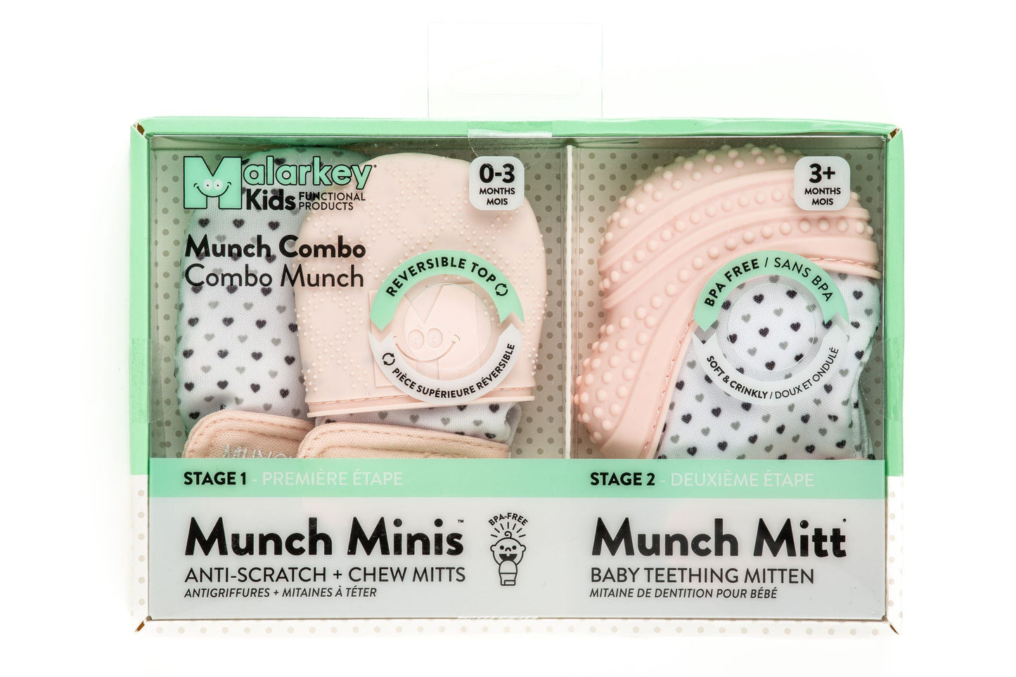 Munch Minis Combo - Pink Hearts Malarkey Kids 